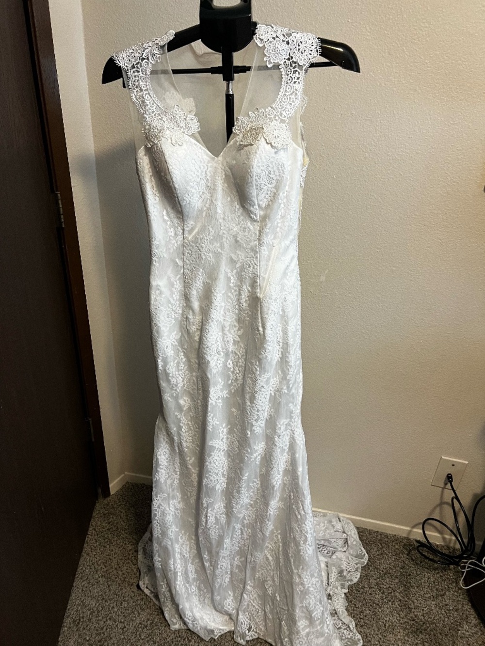 Custom Lace Mermaid Wedding Dress with Train – Bridal Gown